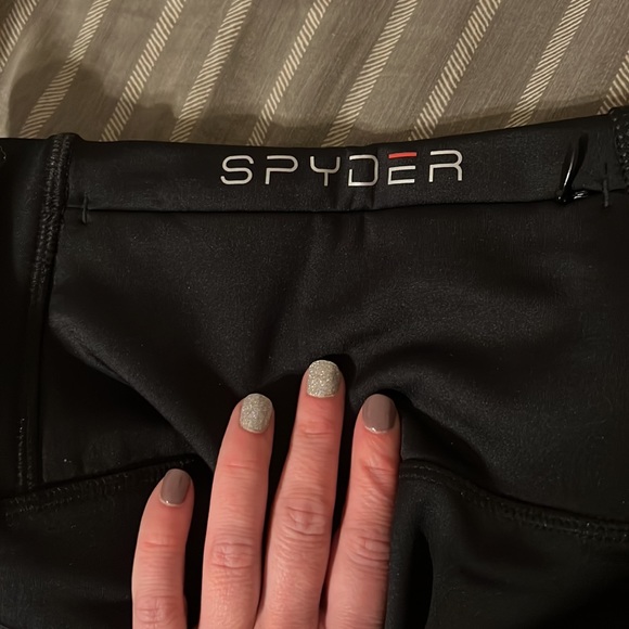 Black spyder lined leggings - Picture 2 of 6